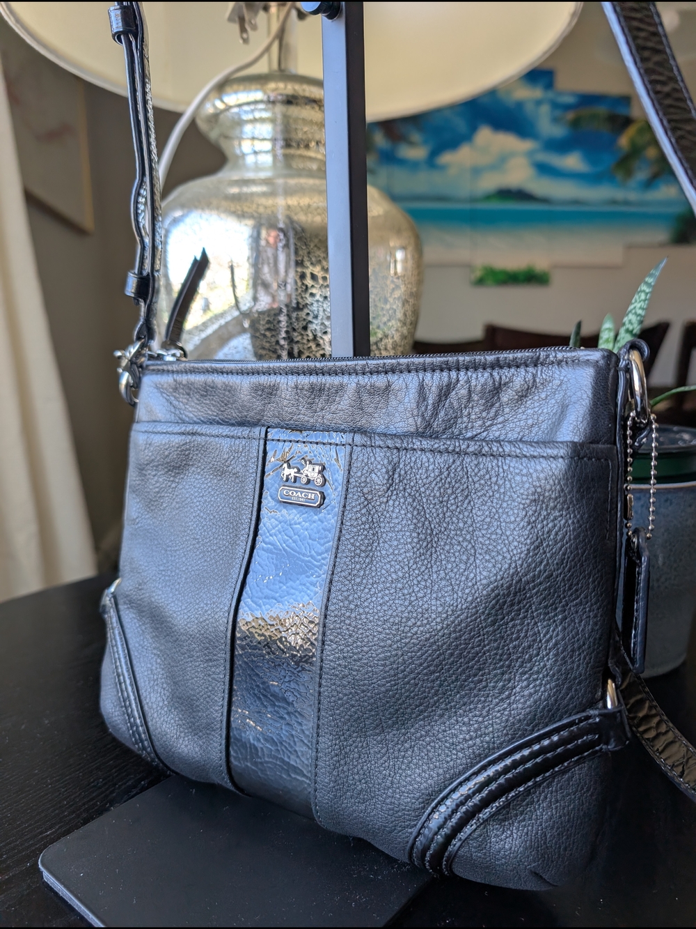 Coach Black Leather Crossbody Bag